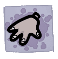 Human Hand - trinket icon from Mewgenics
