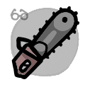 Chainsaw - weapon icon from Mewgenics