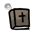 The Bible - weapon icon from Mewgenics