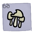 Mushrooms - trinket icon from Mewgenics