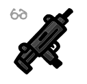 Submachine Gun - weapon icon from Mewgenics