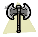 Battle Axe - weapon icon from Mewgenics