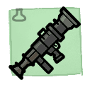 Rocket Launcher - weapon icon from Mewgenics