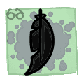 Raven Feather - neck icon from Mewgenics