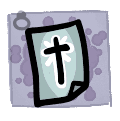 Prayer Card - trinket icon from Mewgenics