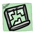 Broken Window - neck icon from Mewgenics
