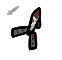 Bloody Knife - weapon icon from Mewgenics