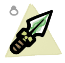 Nuclear Knife - weapon icon from Mewgenics