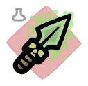 Nuclear Knife (Glowing) - weapon icon from Mewgenics