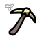 Golden Pickaxe - weapon icon from Mewgenics