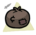 Money Bag - weapon icon from Mewgenics