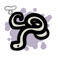 Roundworm - trinket icon from Mewgenics