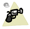 Gunslinger Pistol - weapon icon from Mewgenics