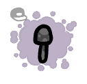 Black Mushroom - weapon icon from Mewgenics