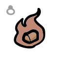 Ember - trinket icon from Mewgenics
