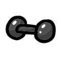 Dumbbell - trinket icon from Mewgenics