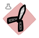 Butterfly Knife - weapon icon from Mewgenics